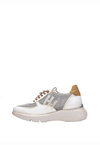 HISPANITAS - Sneakers Casual Telma, elastische Kordel, Netzstoff, mittelkeilförmig, für Damen, weiß, 41/42 EU von Hispanitas