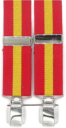 Hispapiel Herren-Träger, spanische Flagge, Einheitsgröße, verstellbar, elastisch, mit Metallclip, rot, One size Hispapiel Herren-Träger, spanische Flagge, Einheitsgröße, verstellbar, elastisch, mit Metallclip, rot, One size von Hispapiel