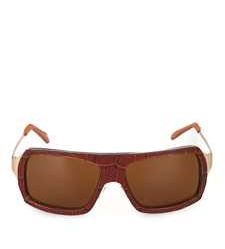 Histoire De Voir Damen-sonnenbrille Aus Braunem Leder Und Metall von Histoire De Voir