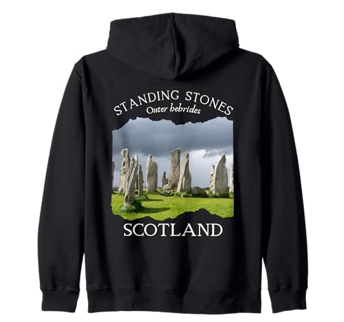 Standing Stones Schottland Äußere Hebriden Souvenir Damen Kinder Kapuzenjacke Standing Stones Schottland Äußere Hebriden Souvenir Damen Kinder Kapuzenjacke von Historic British Monuments Highlands Scottish Men