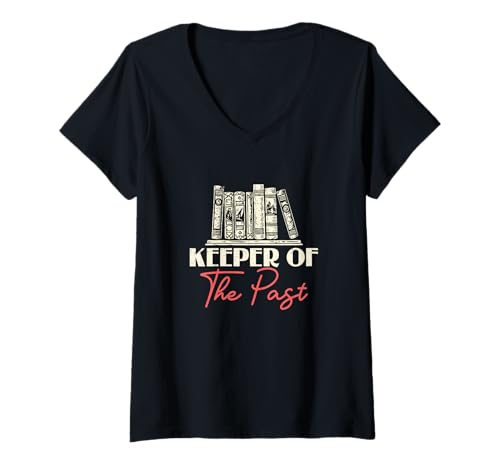 Damen Keeper of The Past Geschichtslehrer Geschichtsinteressierte Geschichtsfans T-Shirt mit V-Ausschnitt Damen Keeper of The Past Geschichtslehrer Geschichtsinteressierte Geschichtsfans T-Shirt mit V-Ausschnitt von History Timeline Drip