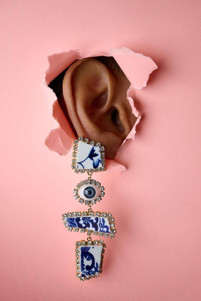 Keramik Augen Ohrringe von HistoryTimeTraveler