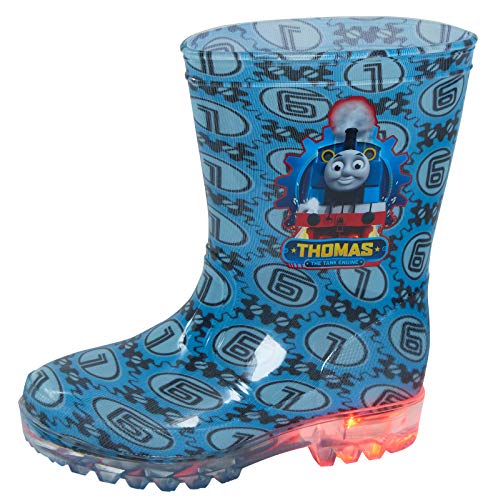 Hit Entertainment Thomas, die kleine Lokomotive, leuchtende Gummistiefel für Kinder, blinkend, Regen, Schnee, Gummistiefel, blau, 30 EU von Hit Entertainment