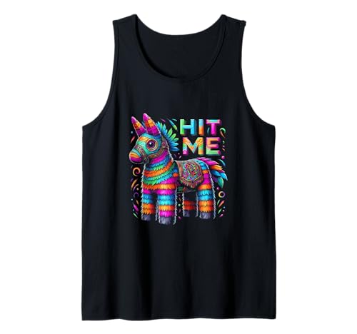 Hit Me Pinata Cinco De Mayo Sombrero Mexikanische Herren Damen Tank Top von Hit Me Pinata Cinco De Mayo Apparel Co.