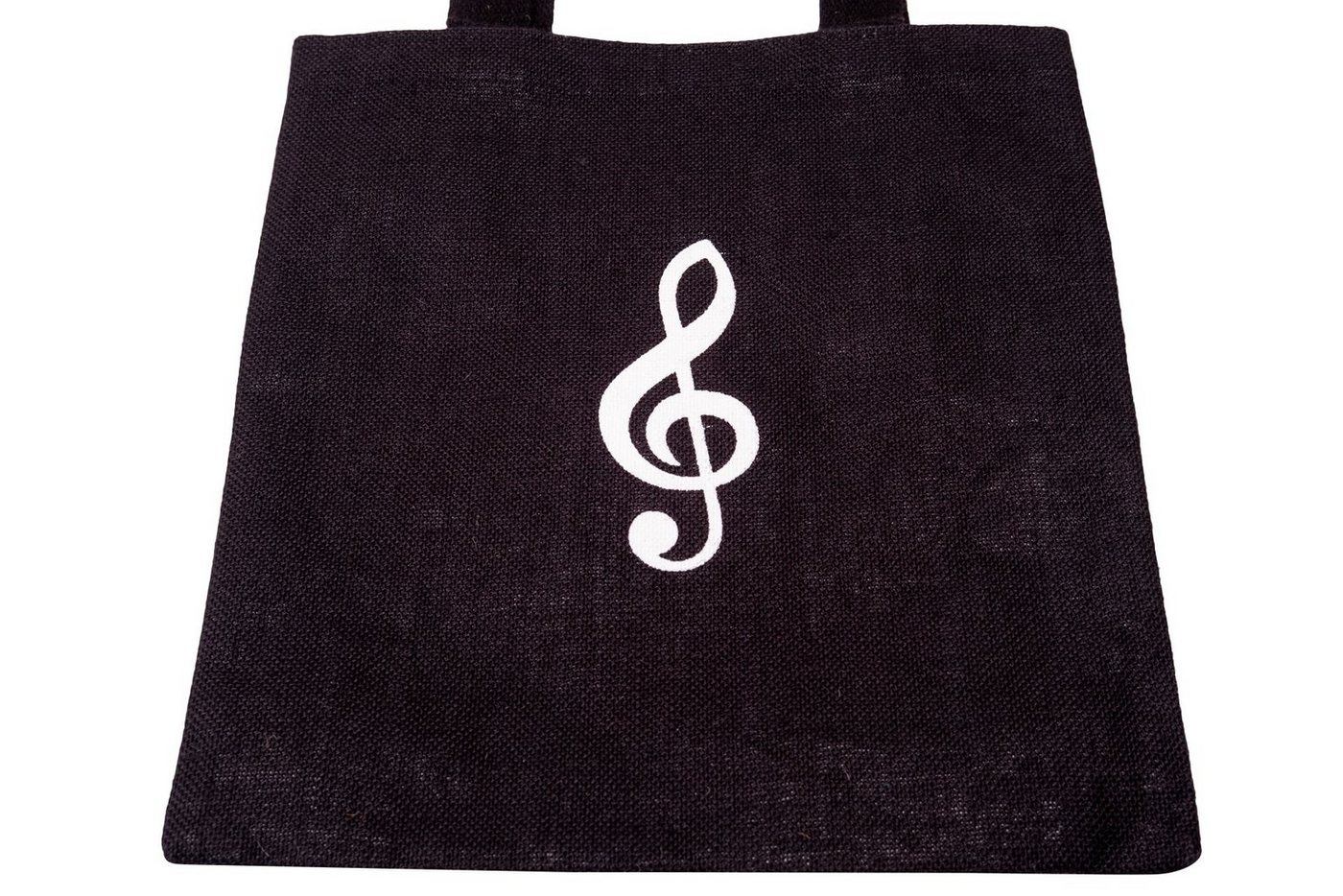 Hitaishi Creative Tragetasche, Jute-Henkeltasche, schwarz mit weißem Violinschlüssel Hitaishi Creative Tragetasche, Jute-Henkeltasche, schwarz mit weißem Violinschlüssel von Hitaishi Creative