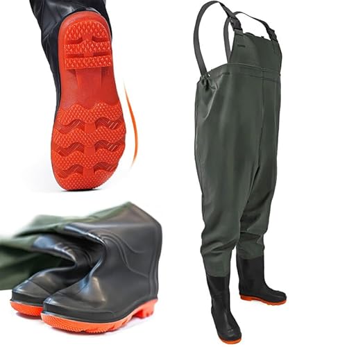 Hitbaits Omega Wathose Größe 46 – 100% wasserdichte Gummi-Anglerhose mit Rutschfester Sohle, verstellbaren Hosenträgern, PVC Anglerwathose für Männer, Watstiefel zum Angeln & Arbeiten im Wasser Hitbaits Omega Wathose Größe 46 – 100% wasserdichte Gummi-Anglerhose mit Rutschfester Sohle, verstellbaren Hosenträgern, PVC Anglerwathose für Männer, Watstiefel zum Angeln & Arbeiten im Wasser von Hitbaits