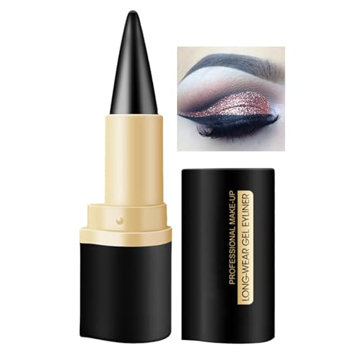 Eyeliner Wasserfest, Matte Schnell Trocknender Eyeliner, 2024 Neuestes Wischfester Schwarzer Eyeliner Stift Gel, Wasserfester Lidschatten für Ein Alltägliches Lang Anhaltendes Augen Make up von Hitburu