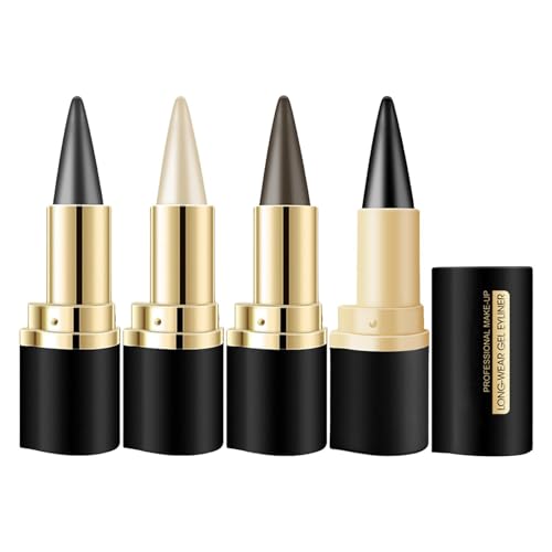 Eyeliner Wasserfest, Matte Schnell Trocknender Eyeliner, 2024 Neuestes Wischfester Schwarzer Eyeliner Stift Gel, Wasserfester Lidschatten für Ein Alltägliches Lang Anhaltendes Augen Make up von Hitburu