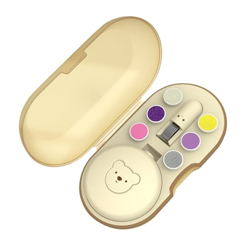 Hitburu Baby Elektrischer Nageltrimmer,Elektrischer Babynagel Trimmer Pflegeset - 6 Ersatzköpfe Maniküre Set für Kinder und Kleinkinder Fingernägel und Fußnägel Sanfte Pflege für Reise und Zuhause Hitburu Baby Elektrischer Nageltrimmer,Elektrischer Babynagel Trimmer Pflegeset - 6 Ersatzköpfe Maniküre Set für Kinder und Kleinkinder Fingernägel und Fußnägel Sanfte Pflege für Reise und Zuhause von Hitburu