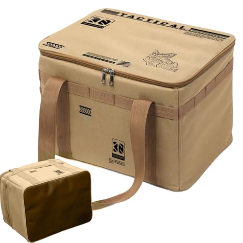 Hitburu Camping Organizer Tasche, Tragbare Organizer Tasche Für Campingbedarf, 30L Weicher Aufbewahrungsbehälter, wasserdichte Reisetasche für Garage Grillgetränke Töpfe von Hitburu