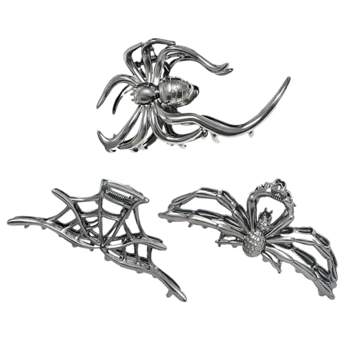 Hitburu Claw Clips Halloween,Gothische Haar-Spangen Klemmen Größe M | 3 Stück Halloween Haarspangen Für Damen Jugendliche Unterwegs Fitness Tanzen Veranstaltungen von Hitburu