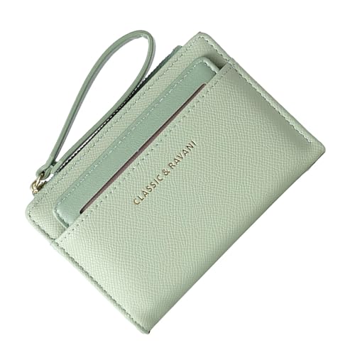 Hitburu Geldbörse mit Reißverschluss für Damen, Münztasche mit Kartenfächern,Leichtes Kreditkartenetui mit Umhängeband | Design mit kurzen Münzgeldbörsen und Kartenfächern mit großer Kapazität für von Hitburu