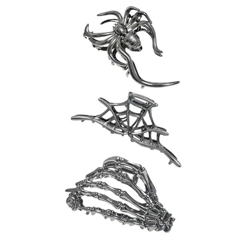 Hitburu Halloween Krallen Clips Für Damen - Tragbarer Haarspangen Clips - Starker Halt Tragbare Barrettes 3 Teile Für Damen Studenten Reise Fitness Outdoor Festivals Und Freizeit von Hitburu