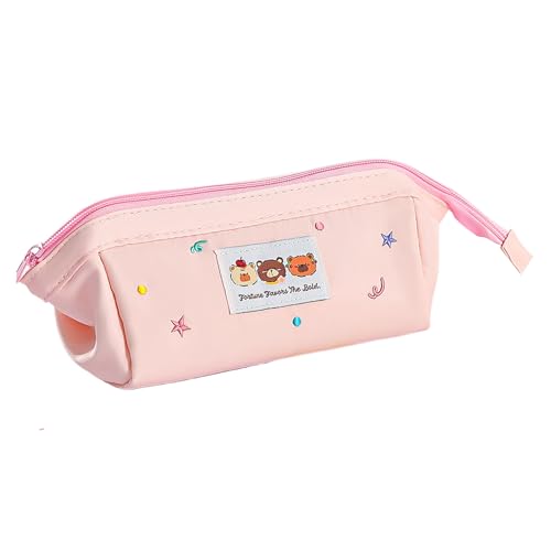 Hitburu Niedliches Stiftemäppchen, Bär Stiftetasche Niedliches Federmäppchen, Schreibwarenhalter Federtasche Für Stifte Unisex Schüler Kinder Reise Schule Uni von Hitburu
