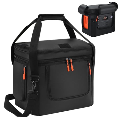 Hitburu Powerstation Tasche,Outdoor Transporttasche für Power Station - Wasserfester Boden Seitlicher Reißverschluss Organizer Mit Tragegriff Für Picknick Wanderung Abenteuer Camping von Hitburu