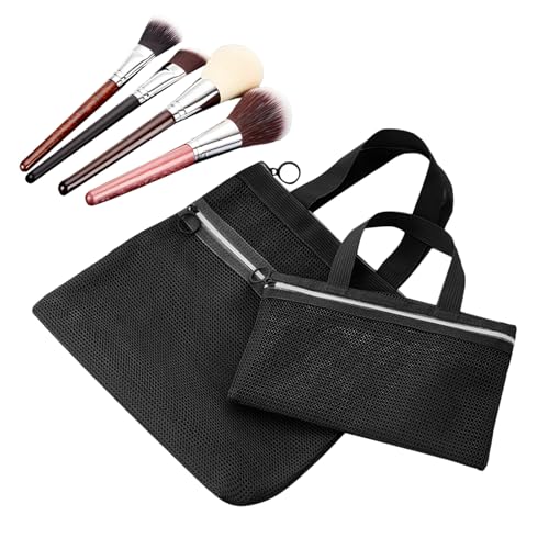 Hitburu Reise-Kosmetiktasche,Tragbare Flugzeug Kosmetik Mesh Tasche - Reißverschluss Tasche Mit Griff 2er Set Für Festival Arbeit Stadion Urlaub Reisen Schule Flugzeug Konzert von Hitburu