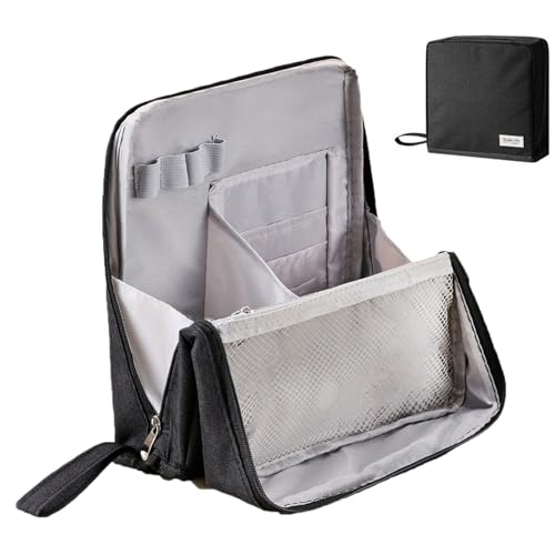 Hitburu Reise Make-up Tasche - Große Stehende Stift Make-up-Taschen für Frauen,Tragbare Kosmetikbox mit Fächern als Badezimmer Ordnungshilfe Hitburu Reise Make-up Tasche - Große Stehende Stift Make-up-Taschen für Frauen,Tragbare Kosmetikbox mit Fächern als Badezimmer Ordnungshilfe von Hitburu