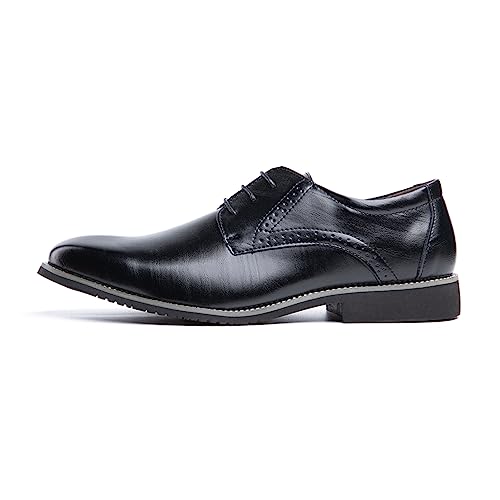 Anzugschuhe Herren Oxford Derby Schuhe Brogues Lederschuhe Hochzeitsschuhe Schnürhalbschuhe Klassischer Business Schnürschuh Schwarz 3 Größe 38 von Hitmars