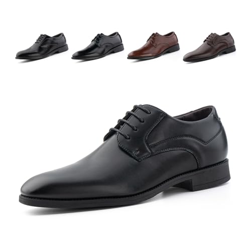 Anzugschuhe Herren Schnürhalbschuhe Oxford Schuhe Lederschuhe Faux Männer Brogues Derby Hochzeitsschuhe Business Klassischer Schnürschuh Schwarz GPG810 Schwarz 41 von Hitmars