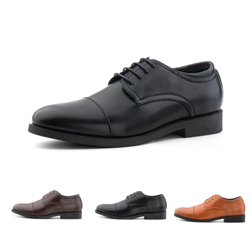 Hitmars Anzugschuhe Herren Derby Schuhe Oxfords Schnürhalbschuhe Männer Klassischer Komfort Schnürschuhe Businessschuhe Schwarz N1 EU41 von Hitmars