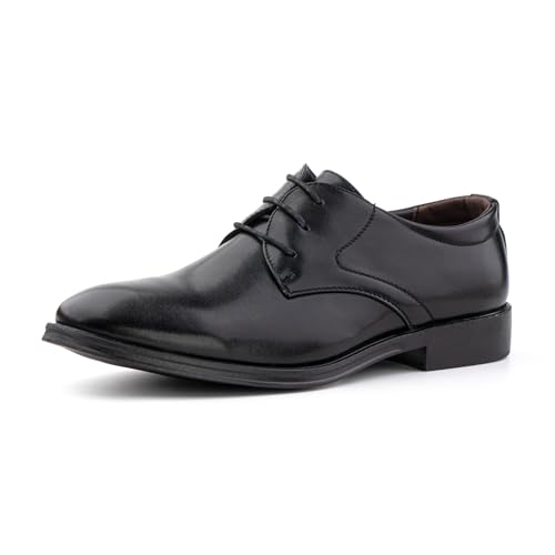 Hitmars Anzugschuhe Herren Schnürhalbschuhe Business Schuhe Klassischer Derby Oxford Lederschuhe Hochzeit Schuhe A Schwarz EU45 von Hitmars