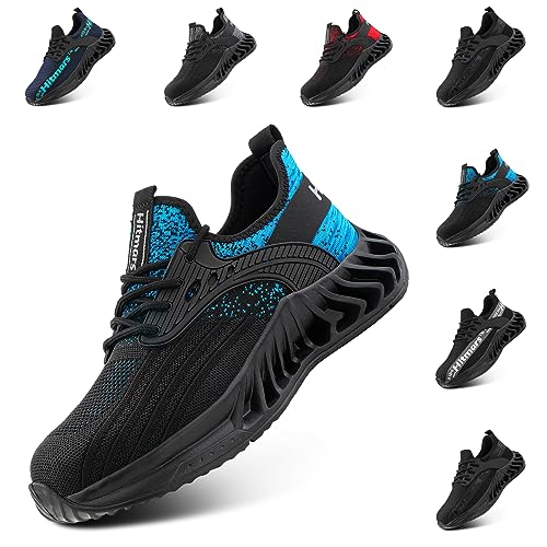 Hitmars Arbeitsschuhe Herren Sicherheitsschuhe Damen Stahlkappe s3 s1 Leicht s2 Arbeitsschuhe Unisex Stahlkappenschuhe Schutzschuhe Arbeitsschutzschuhe 1 Blau EU 43 von Hitmars