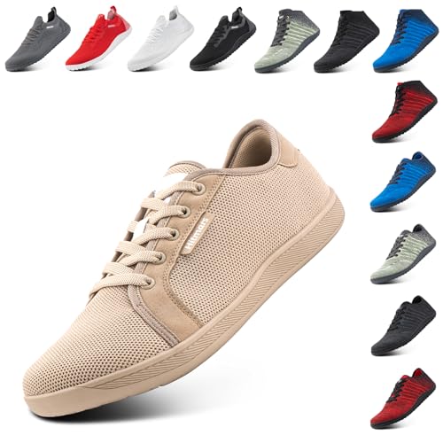 Hitmars Barfußschuhe Herren Barfuss Schuhe Damen Traillaufschuhe Minimalistische Fitnessschuhe Leicht Walkingschuhe Zero Drop Barfusslaufschuhe Khaki EU 45 Hitmars Barfußschuhe Herren Barfuss Schuhe Damen Traillaufschuhe Minimalistische Fitnessschuhe Leicht Walkingschuhe Zero Drop Barfusslaufschuhe Khaki EU 45 von Hitmars