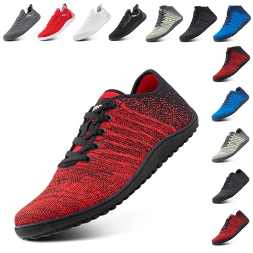Hitmars Barfußschuhe Herren Barfuss Schuhe Damen Traillaufschuhe Minimalistische Fitnessschuhe Leicht Walkingschuhe Zero Drop Barfusslaufschuhe Rot EU 43 Hitmars Barfußschuhe Herren Barfuss Schuhe Damen Traillaufschuhe Minimalistische Fitnessschuhe Leicht Walkingschuhe Zero Drop Barfusslaufschuhe Rot EU 43 von Hitmars