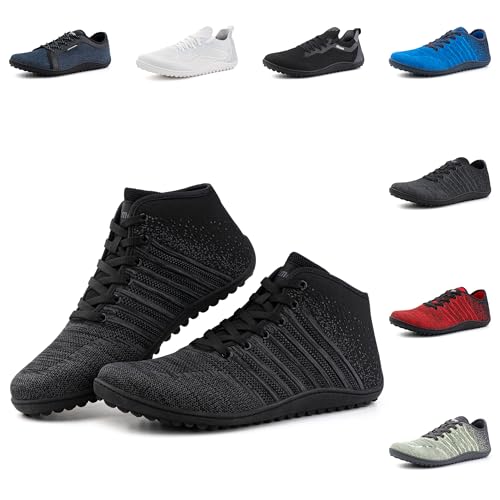 Hitmars Barfußschuhe Herren Barfussschuhe Damen Barfuss Schuhe Fitnessschuhe Unisex Traillaufschuhe Outdoor Zehenschuhe Wanderschuhe Hallenschuhe 5 Schwarz EU 40 von Hitmars