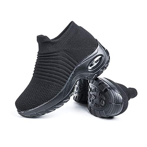 Hitmars Damen Trainer Damen Turnschuhe Leichtes Netz Laufen SPOR Fitnessstudio Strickschuhe Lässig Bequem 2-SchwarzSchwarz Größe 43 Hitmars Damen Trainer Damen Turnschuhe Leichtes Netz Laufen SPOR Fitnessstudio Strickschuhe Lässig Bequem 2-SchwarzSchwarz Größe 43 von Hitmars
