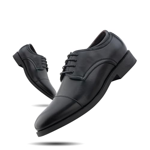 Hitmars Derby Schuhe Herren Anzugschuhe Halbschuh Lederschuhe Business Schuhe Oxford Hochzeitsschuhe Brogues Schnürhalbschuhe Formale 1-Schwarz 42 von Hitmars