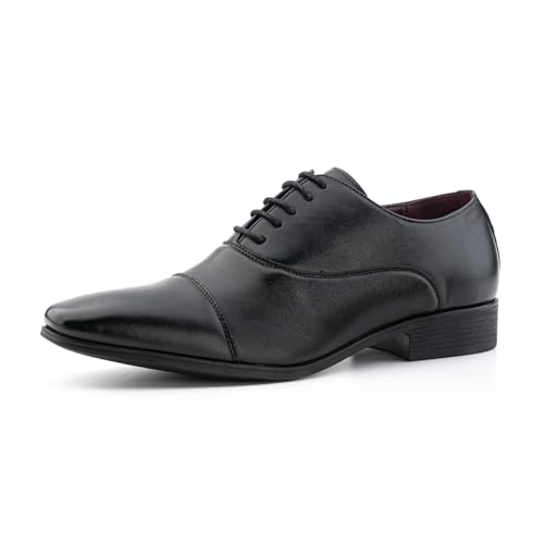Hitmars Herren Oxford Schuhe Anzugschuhe Lederschuhe Schwarz CPG10 EU 43 von Hitmars