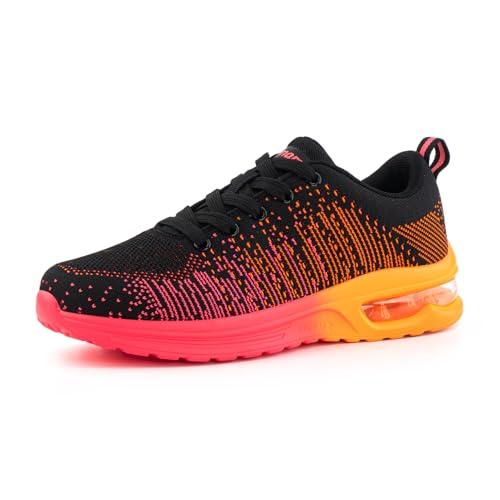 Hitmars Laufschuhe Damen Sportschuhe Turnschuhe Joggingschuhe Frauen Sport Schuhe Luftkissen Running Atmungsaktiv Gym Sneaker Fitness Trailrunning Orange 38 Hitmars Laufschuhe Damen Sportschuhe Turnschuhe Joggingschuhe Frauen Sport Schuhe Luftkissen Running Atmungsaktiv Gym Sneaker Fitness Trailrunning Orange 38 von Hitmars