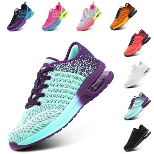 Hitmars Laufschuhe Damen Sportschuhe Turnschuhe rutschfeste Leichtgewichts Straßenlaufschuhe Sneaker Joggingschuhe AtmungsaktivWalkingschuhe Fitness Schuhe Lila 39 EU von Hitmars