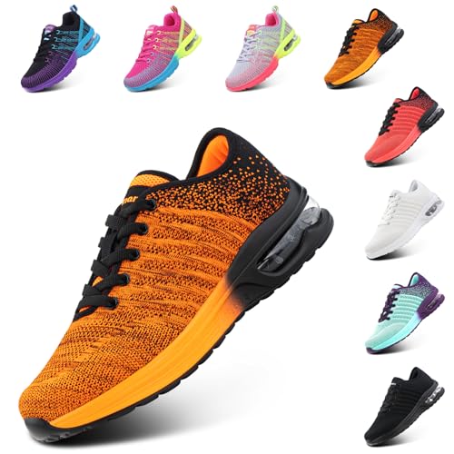 Hitmars Laufschuhe Damen Sportschuhe Turnschuhe rutschfeste Leichtgewichts Straßenlaufschuhe Sneaker Joggingschuhe AtmungsaktivWalkingschuhe Fitness Schuhe Orange 41 EU Hitmars Laufschuhe Damen Sportschuhe Turnschuhe rutschfeste Leichtgewichts Straßenlaufschuhe Sneaker Joggingschuhe AtmungsaktivWalkingschuhe Fitness Schuhe Orange 41 EU von Hitmars