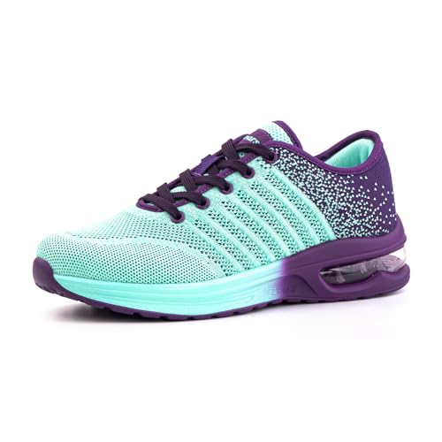 Hitmars Laufschuhe Damen Turnschuhe Sportschuhe Joggingschuhe Straßenlaufschuhe Outdoor Fitness Atmungsaktiv Leichte Freizeitschuhe Sneaker Damen Violett MN1 Größe 39EU von Hitmars
