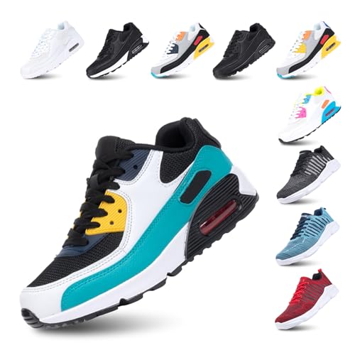 Hitmars Laufschuhe Herren Damen Turnschuhe Licht Dämpfung Air Sportschuhe rutschfest Atmungsaktiv Fitness Sneakers E-Grün 46 von Hitmars
