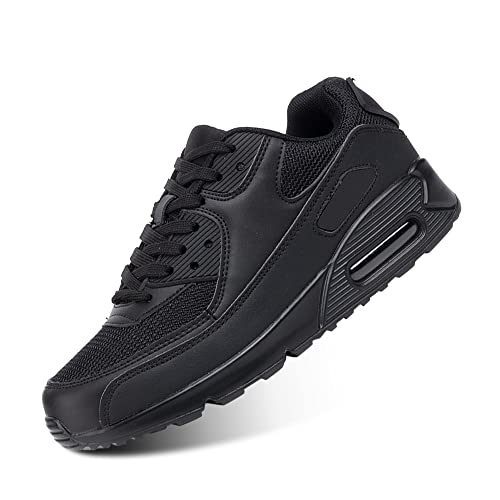 Hitmars Laufschuhe Herren Damen Turnschuhe Licht Dämpfung Air Sportschuhe rutschfest Atmungsaktiv Fitness Sneakers E-Schwarz 41 von Hitmars