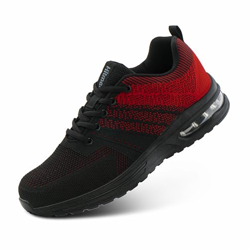 Hitmars Laufschuhe Herren Damen Turnschuhe Sportschuhe Leicht Atmungsaktiv Sneakers Outdoor Fitness Jogging Rot EU 46 von Hitmars