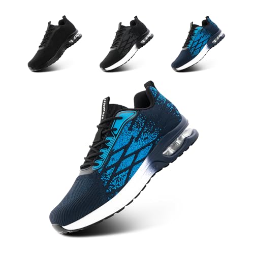 Hitmars Laufschuhe Herren Sneaker Sportschuhe Turnschuhe Herren Leichte Atmungsaktiv Straßenlaufschuhe Joggingschuhe Blau EU42 von Hitmars