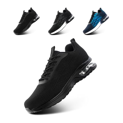 Hitmars Laufschuhe Herren Sneaker Sportschuhe Turnschuhe Herren Leichte Atmungsaktiv Straßenlaufschuhe Joggingschuhe Schwarz EU48 von Hitmars