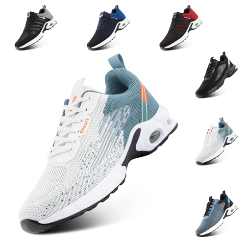 Hitmars Laufschuhe Herren Sportschuhe Luftpolster Turnschuhe rutschfeste Atmungsaktiv Leichtgewichts Straßenlaufschuhe Sneaker Joggingschuhe Walkingschuhe Fitness Schuhe Hellblau 42 EU von Hitmars