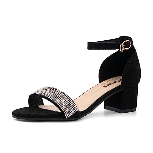 Hitmars Sandalen Damen mit Absatz Sandaletten Elegant Sommerschuhe Blockabsatz Absatzschuhe Frauen Mode Keilsandalen SM19 Silber 40 von Hitmars