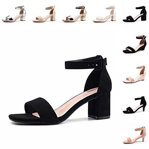 Hitmars Sandalen Damen mit Absatz Sommer Sandaletten Schnalle Einstellbar Kunstleder Offener Zeh Elegant Pumps Fesselriemen Leicht Blockabsatz 6cm 1-Schwarz EU43 Hitmars Sandalen Damen mit Absatz Sommer Sandaletten Schnalle Einstellbar Kunstleder Offener Zeh Elegant Pumps Fesselriemen Leicht Blockabsatz 6cm 1-Schwarz EU43 von Hitmars