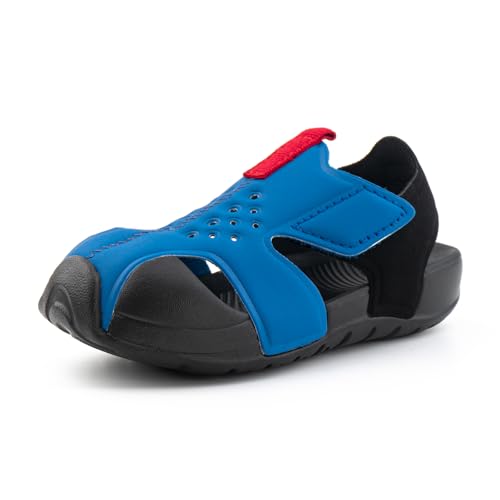 Hitmars Sandalen Jungen Mädchen Sommer Kinder Sandalen Atmungsaktiv rutschfest Kinder Sommer Schuhe Mit Klettverschluss Outdoor Sports Blau A EU 31 von Hitmars