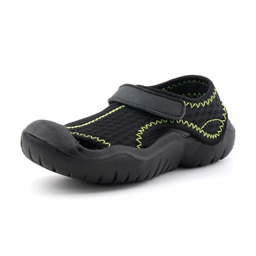 Hitmars Sandalen Jungen Mädchen Sommer Kinder Sandalen Atmungsaktiv rutschfest Kinder Sommer Schuhe Mit Klettverschluss Outdoor Sports Schwarz B EU 27 von Hitmars