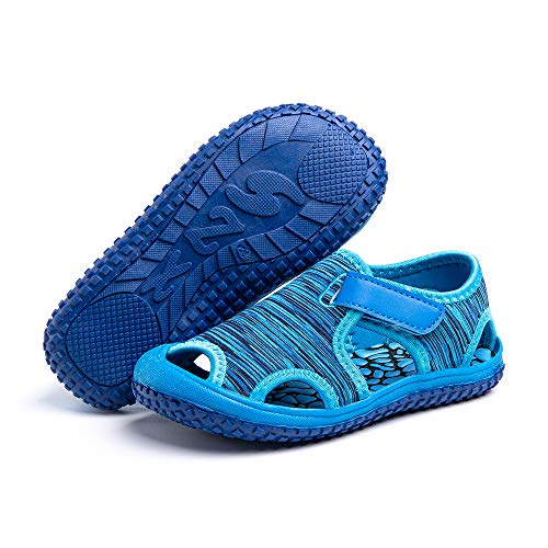Hitmars Sandalen Kinder Sommer Schuhe Jungen Mädchen Sandalen Anti Rutsch Atmungsaktiv Wandern Baby Halboffene Outdoor Strand Pink Violett Blau Grau Grün EU 21-31 Blau1 24 Hitmars Sandalen Kinder Sommer Schuhe Jungen Mädchen Sandalen Anti Rutsch Atmungsaktiv Wandern Baby Halboffene Outdoor Strand Pink Violett Blau Grau Grün EU 21-31 Blau1 24 von Hitmars