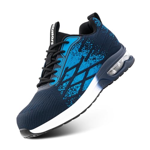 Hitmars Sicherheitsschuhe Herren Arbeitsschuhe Damen Leicht Stahlkappenschuhe S3 S1 S2 Schutzschuhe Arbeitsschutzschuhe Stahlkappe Sneaker Unisex C Blau EU39 von Hitmars