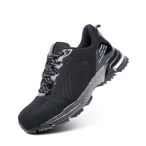 Hitmars Sicherheitsschuhe Herren Arbeitsschuhe Damen S3 Leicht S1 Stahlkappe Schutzschuhe Arbeitsschutzschuhe Stahlkappenschuhe Arbeitsschuhe Unisex C Schwarz 42 von Hitmars