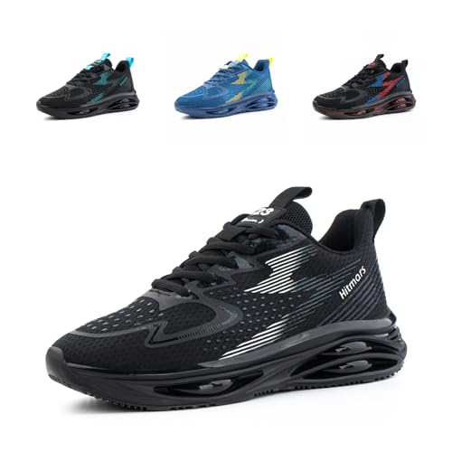 Hitmars Laufschuhe Herren Turnschuhe Sportschuhe Herren Leichte Atmungsaktiv Sneaker Straßenlaufschuhe Joggingschuhe Fitnesss Outdoor Bequeme Freizeit A Schwarz Weiß EU 43 von Hitmars